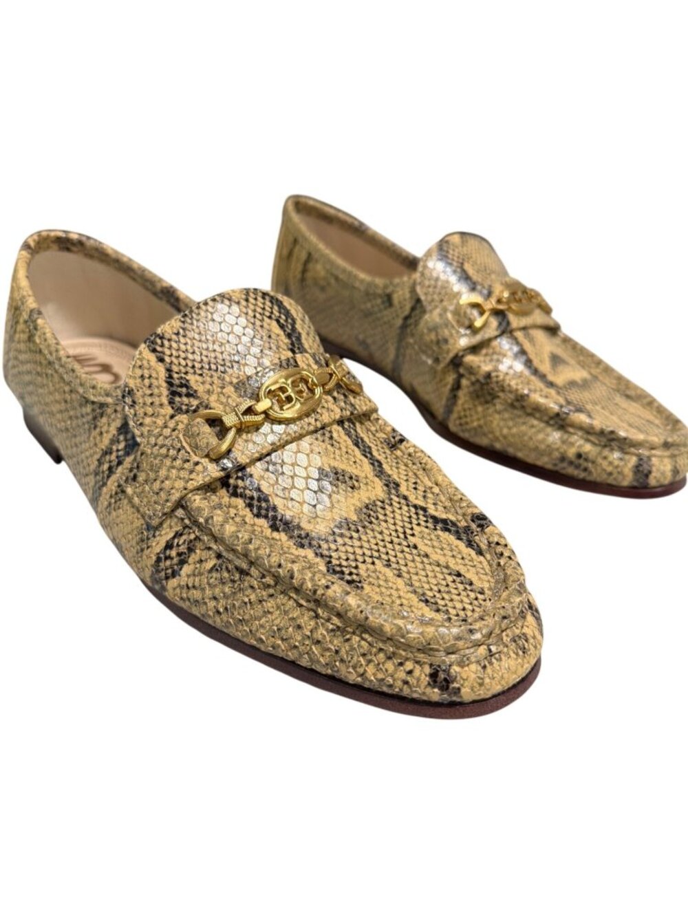 New Sam Edelman Snakeskin Print Loafers Size 7.5M